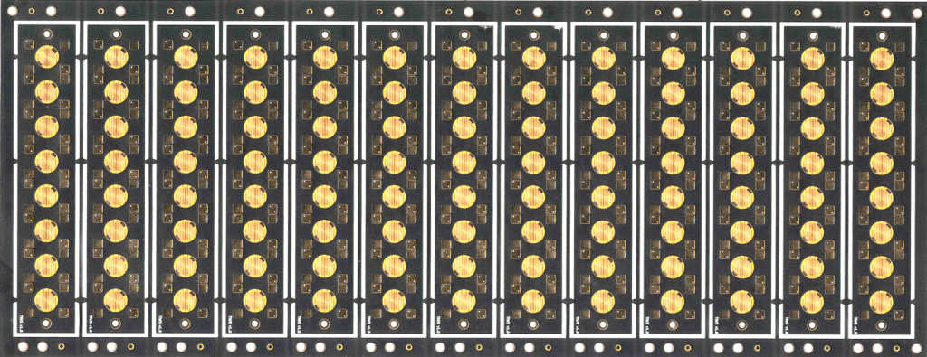 doubled-sided flexible PCB with black coverlay.