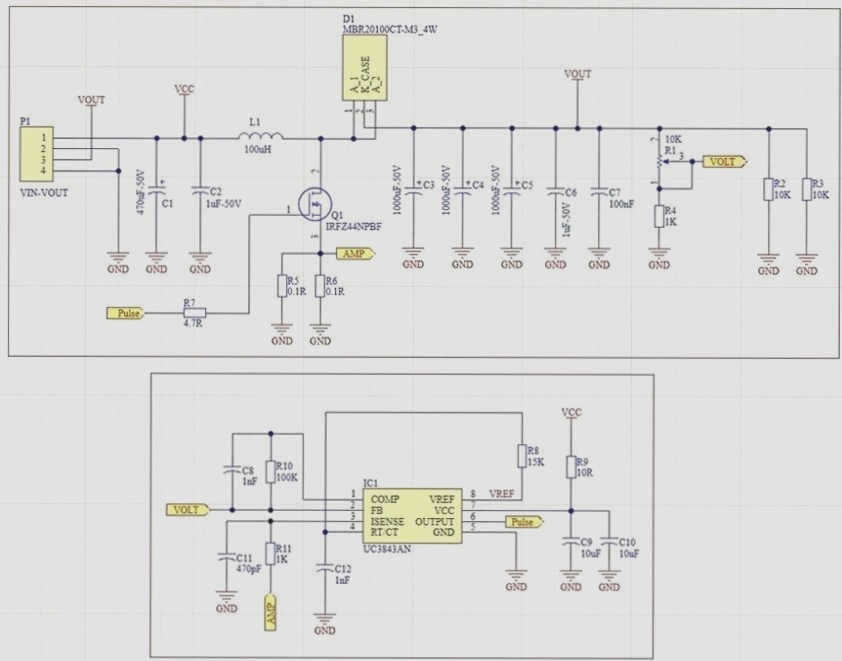 DC-DC Boost Converter Schematic