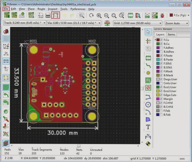 KiCad Plot Layers