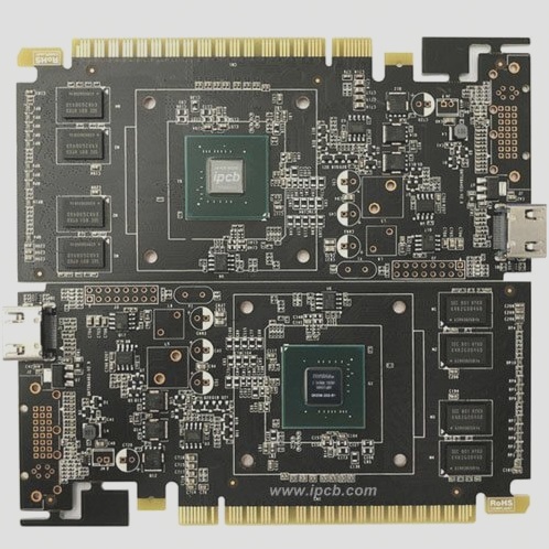 Fabrication of FR4 PCB with BGA green solder mask