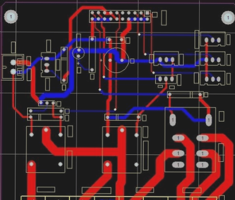 Samples of fiberglass PCB circuit boards from the PCB manufacturing facility.