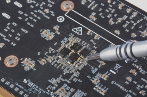 What causes the white residue on the PCB surface?