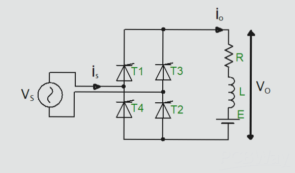 the design of a single-phase semi-converter