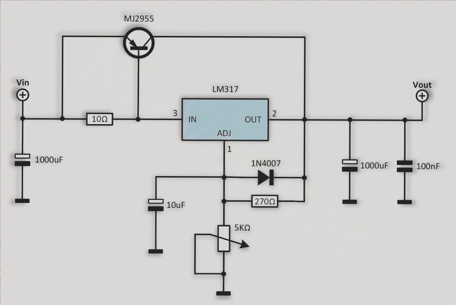 Introduce LM317 chip.