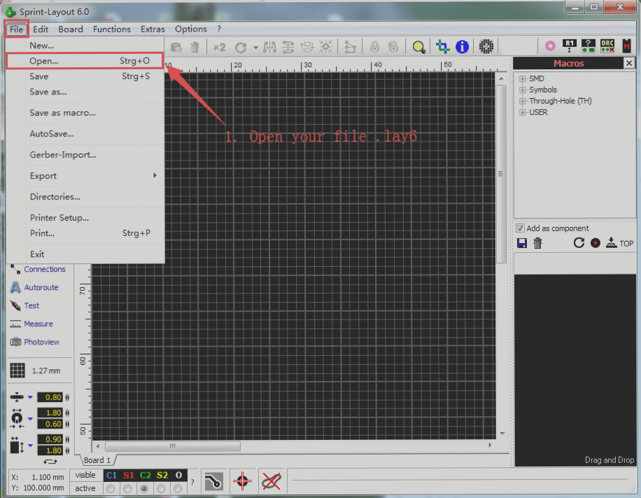 How to Export Gerber Files from Sprint Layout 60 – Wellcircuits Help Center