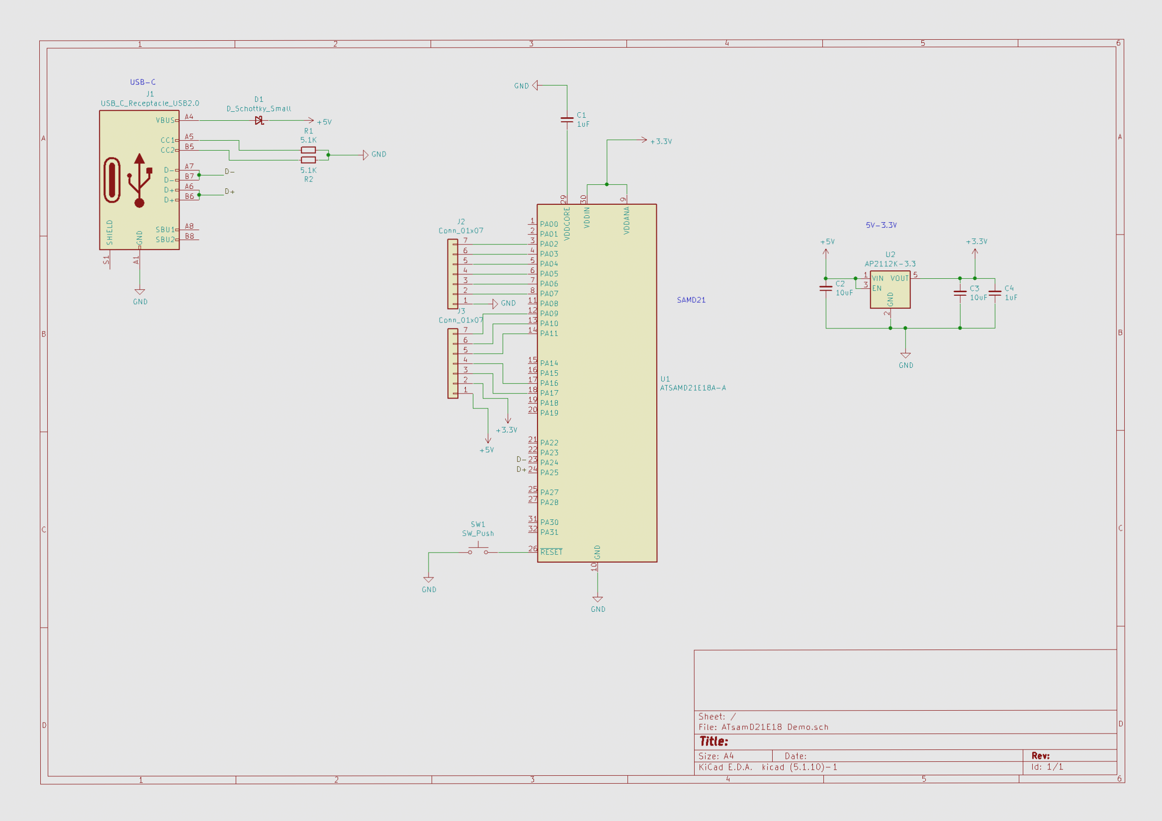 Hardware design with the SAMD21E18 – PCB Design Tutorial